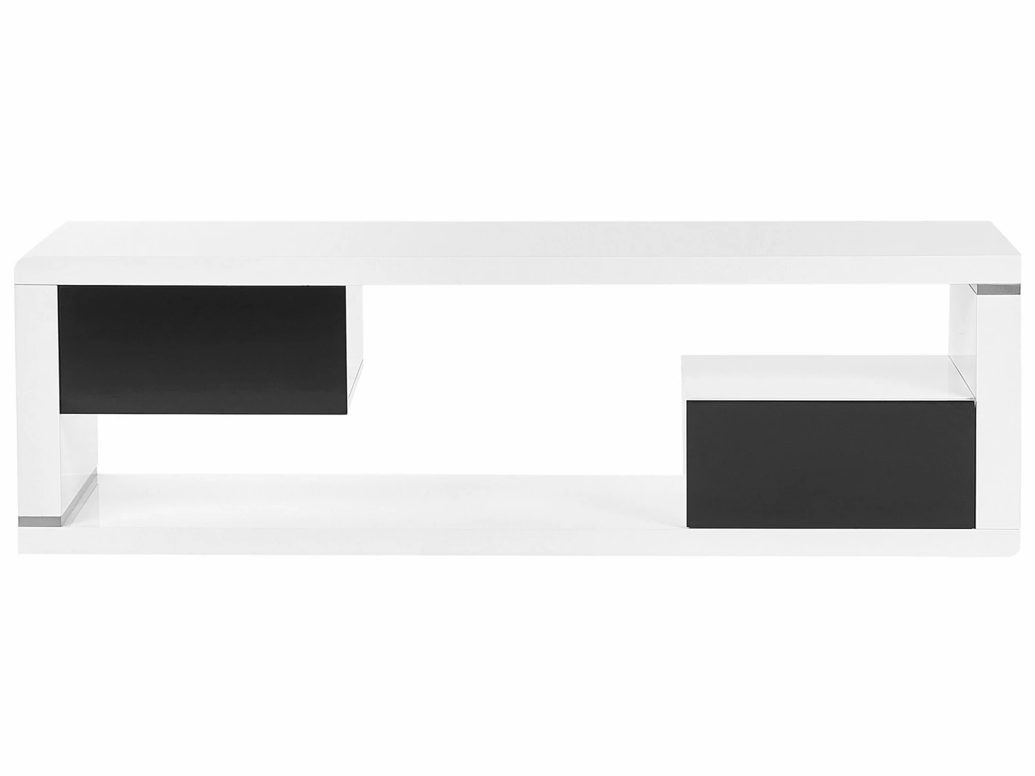 TV-Möbel Weiß / Schwarz Mit 2 Schubladen 140 X 39 X 43 Cm SPOKAN – Bild 4