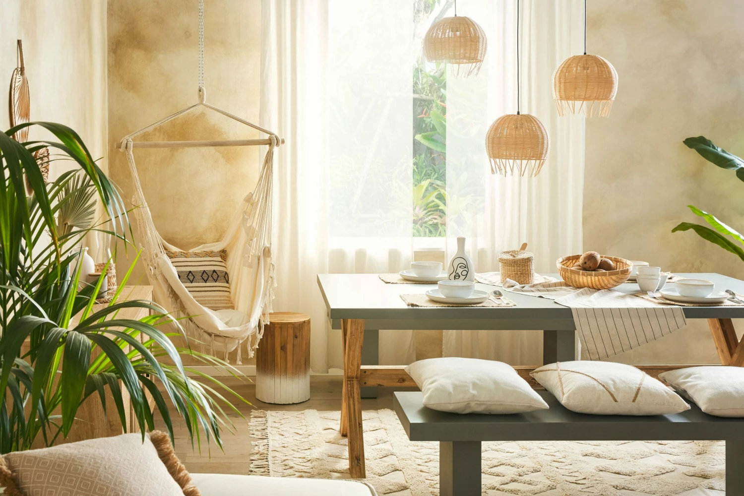 Nachttisch Teakholz Hellbraun / Weiß ⌀ 30 Cm MOVAS – Bild 9