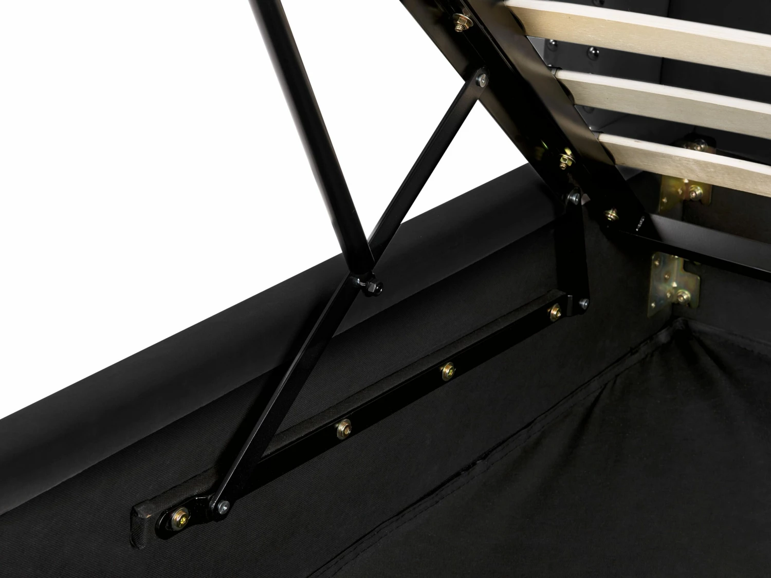 Polsterbett Samtstoff Schwarz Bettkasten Verschiedene Größen LUBBON – Bild 7