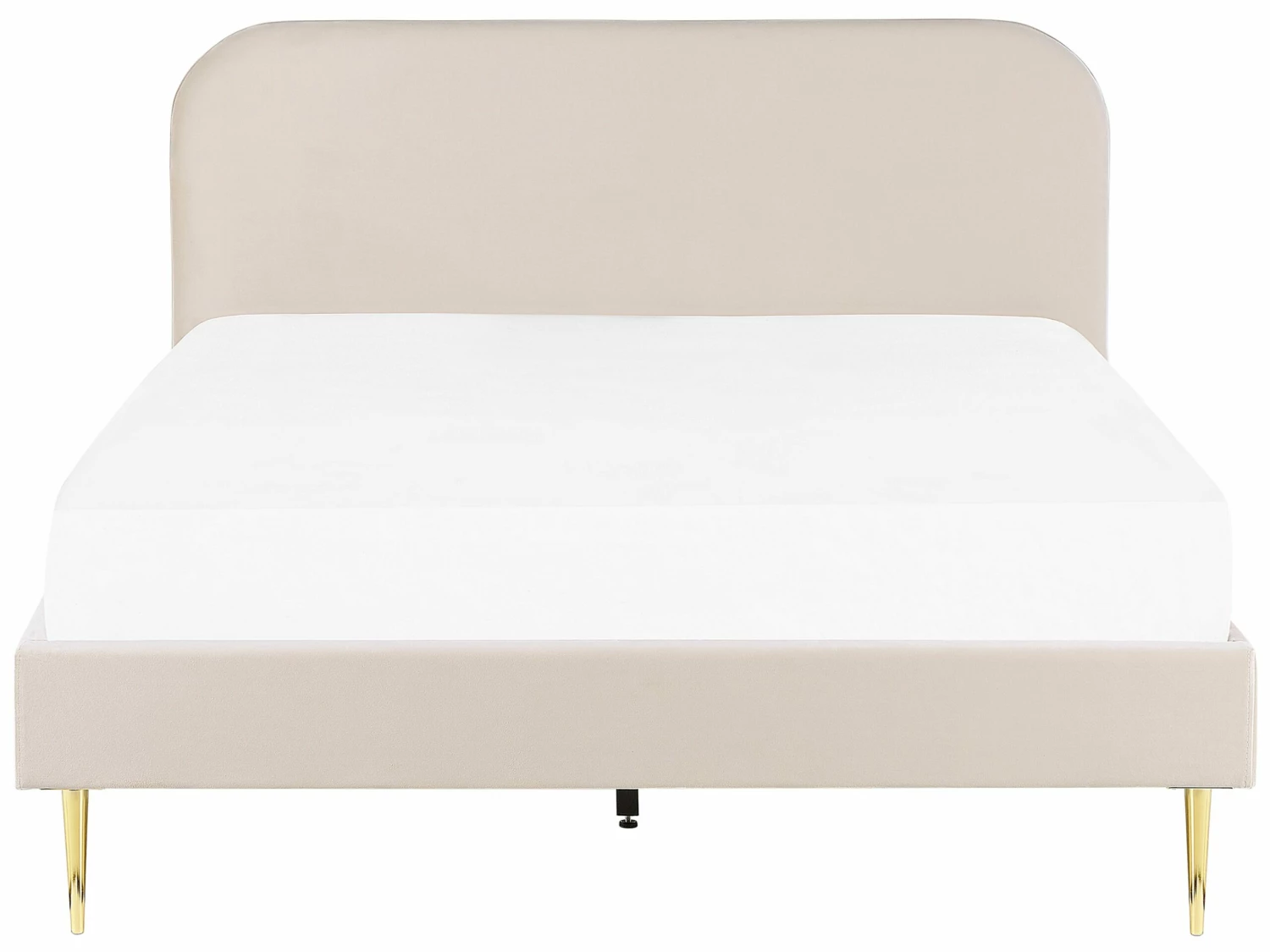 Polsterbett Samtstoff Beige Lattenrost Verschiedene Größen FLAYAT – Bild 3