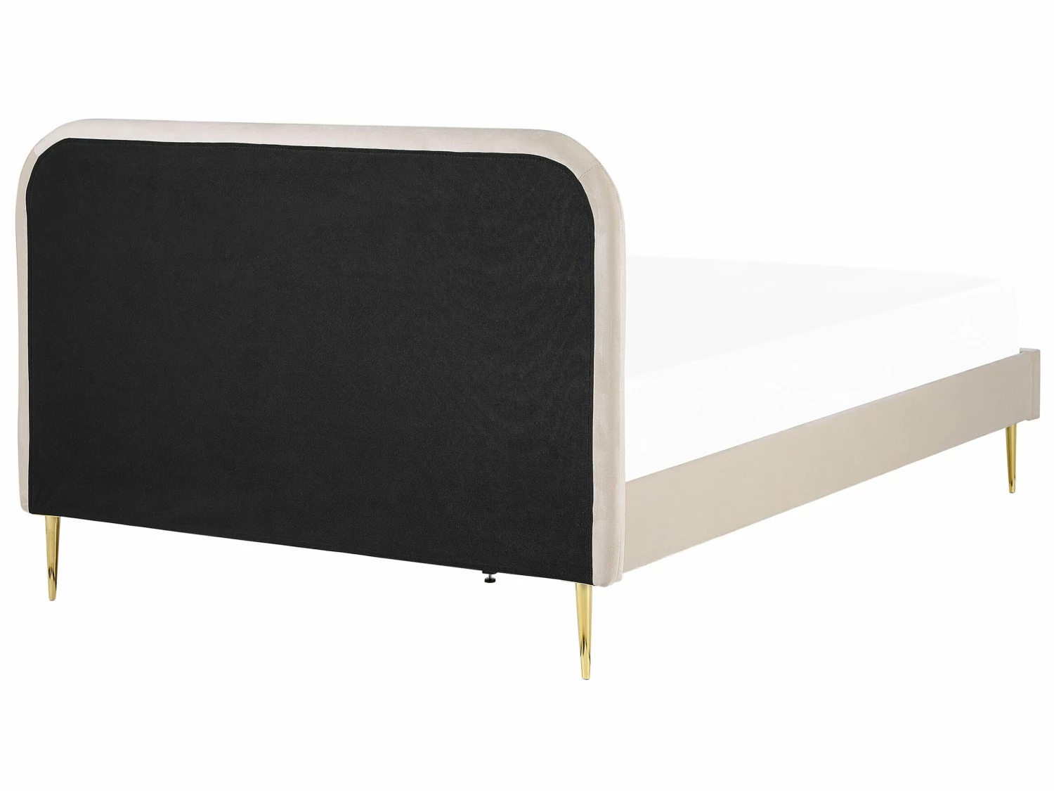 Polsterbett Samtstoff Beige Lattenrost Verschiedene Größen FLAYAT – Bild 5