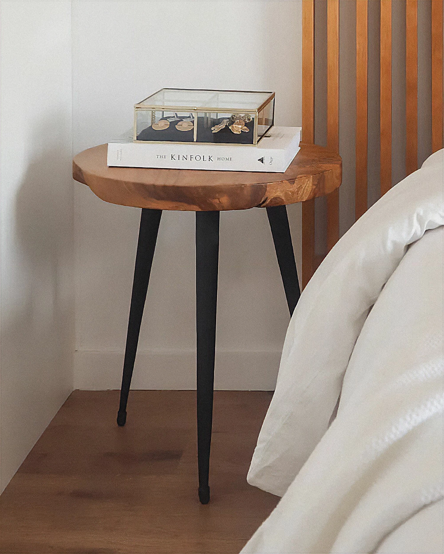 Beistelltisch Teakholz Dunkelbraun ⌀ 45 Cm DETAH – Bild 3