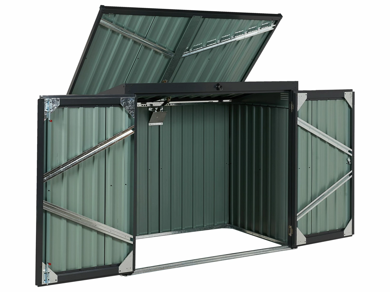 Gerätehaus Mit 2 Türen Stahl Graphitgrau MOENA – Bild 6