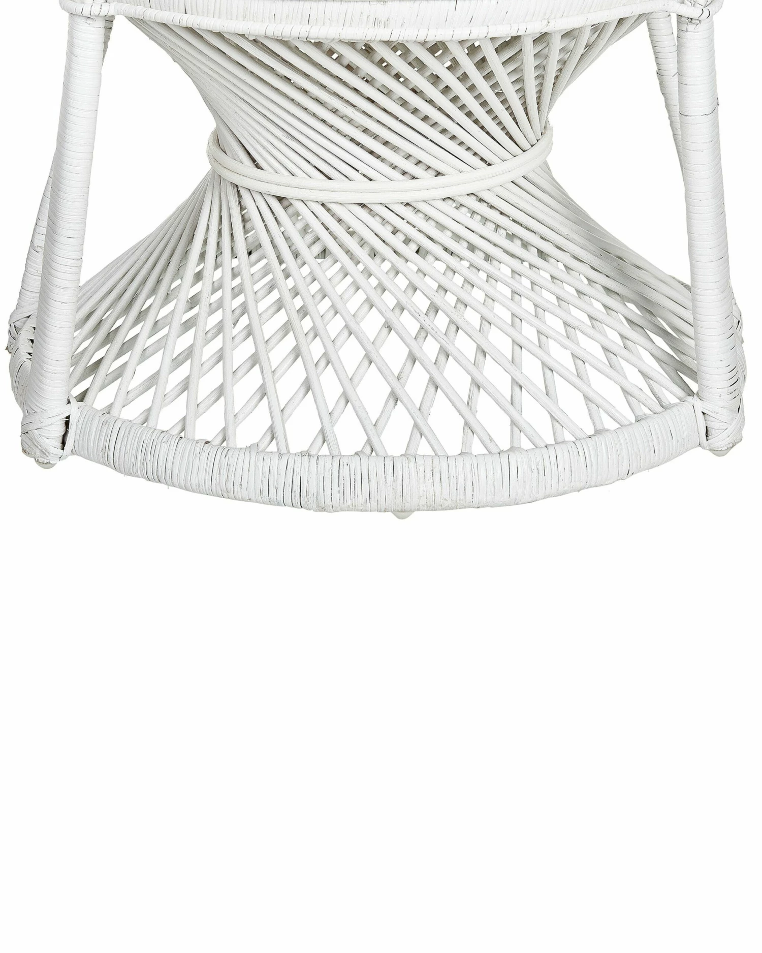 Pfauensessel Rattan / Baumwolle Weiß EMMANUELLE – Bild 9
