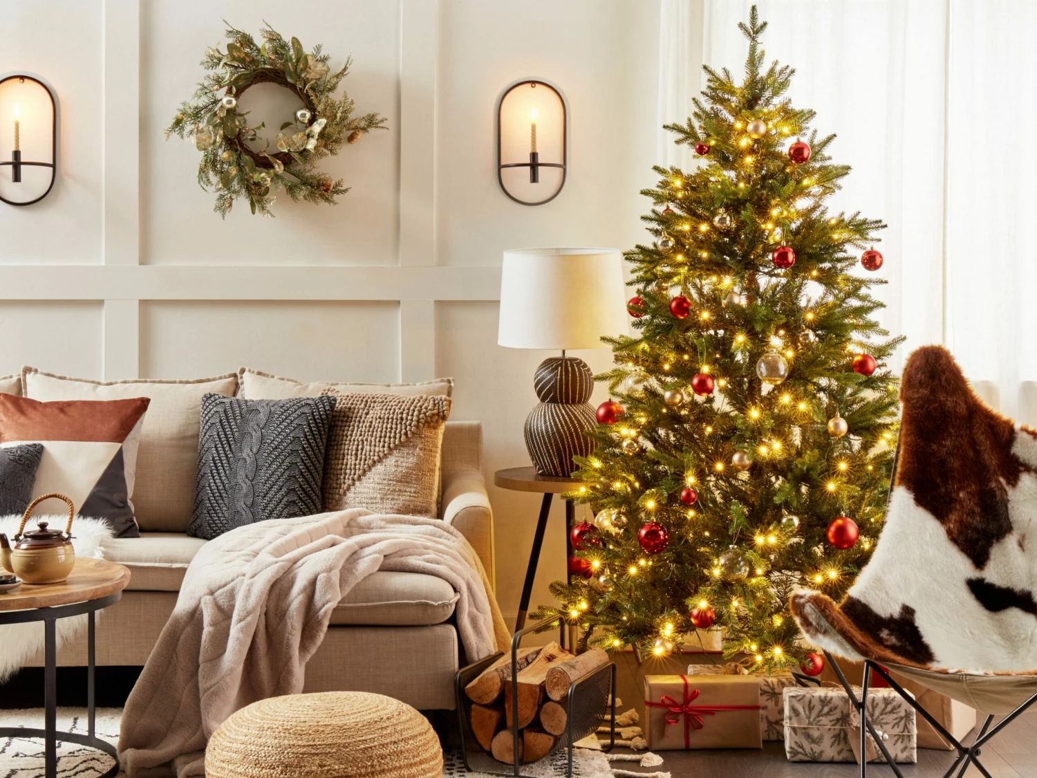 Schmetterlingssessel Polsterbezug Kuhflecken-Muster Braun / Weiß NYBRO – Bild 4