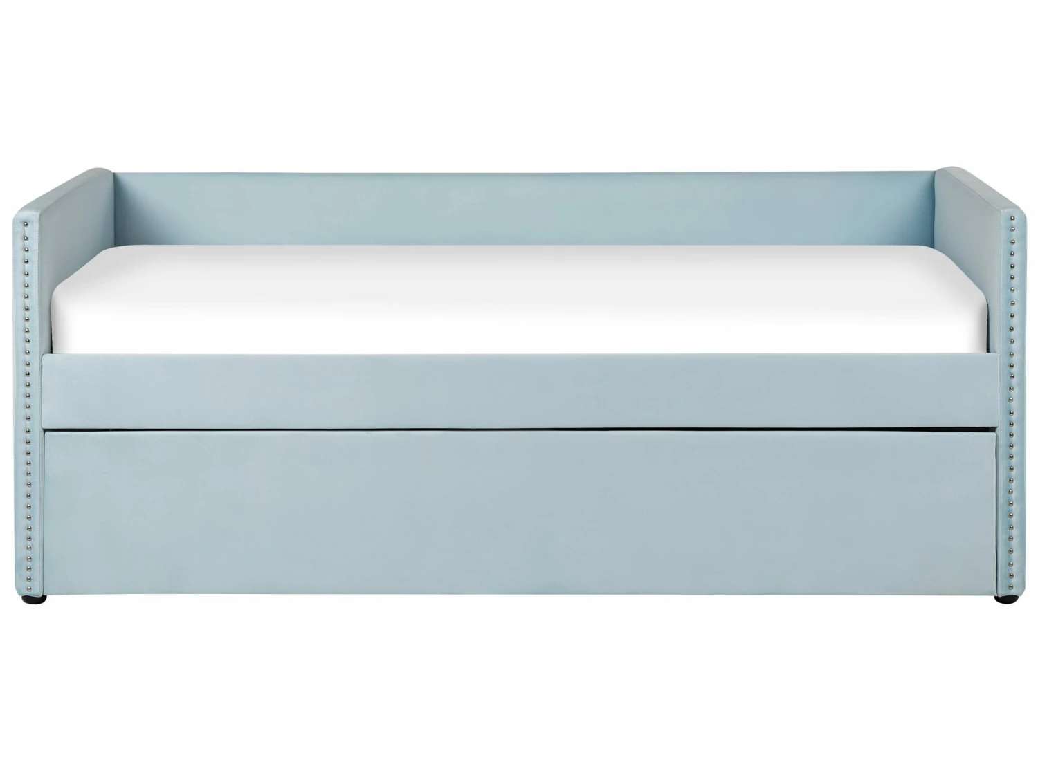 Tagesbett Ausziehbar Samtstoff Hellblau Lattenrost 90 X 200 Cm TROYES – Bild 5