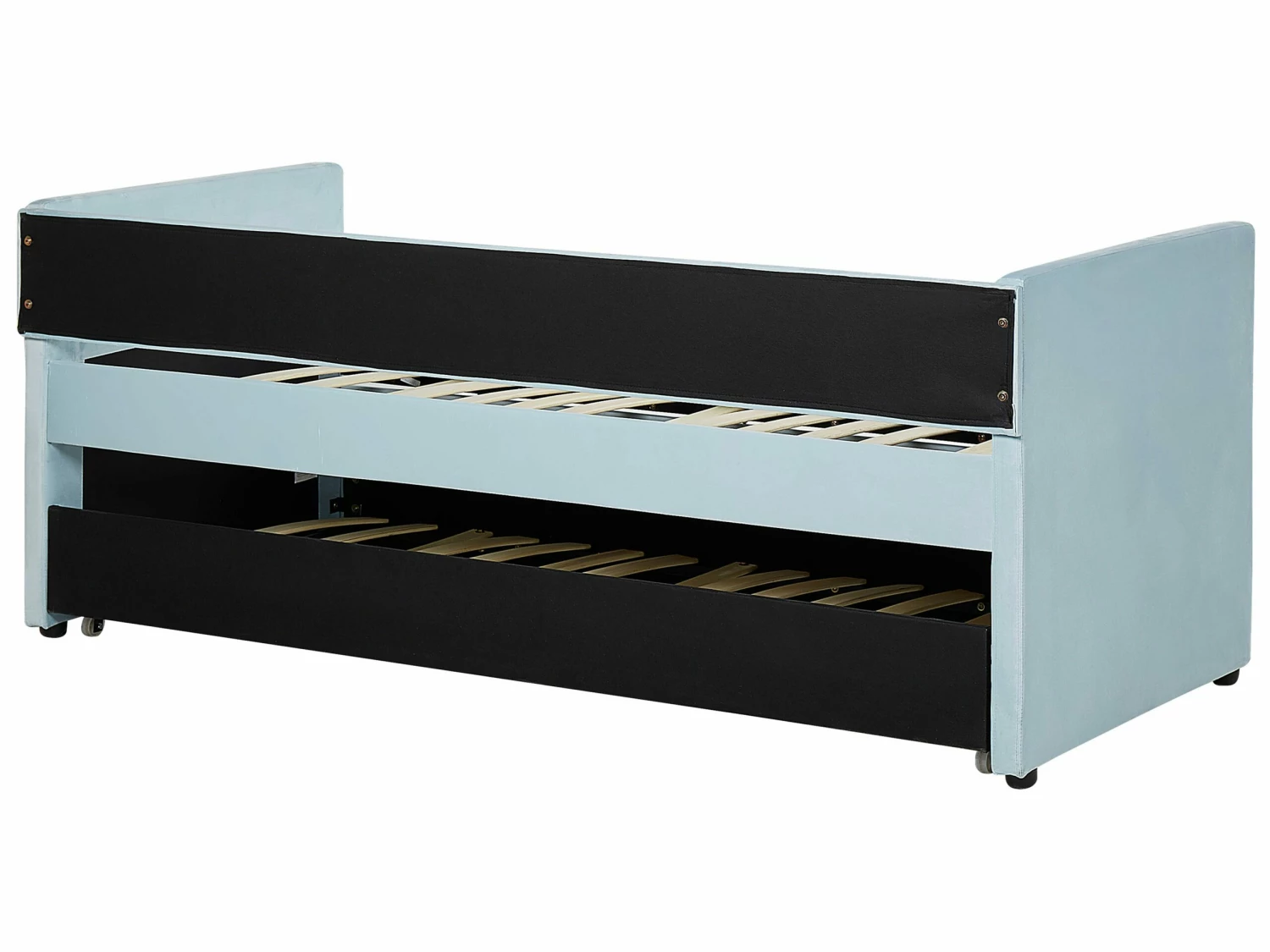 Tagesbett Ausziehbar Samtstoff Hellblau Lattenrost 90 X 200 Cm TROYES – Bild 7