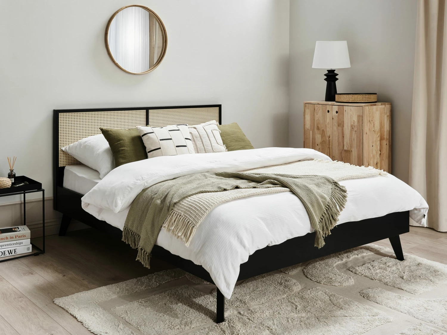 Bett Schwarz Lattenrost 160 X 200 Cm MONPAZIER – Bild 2