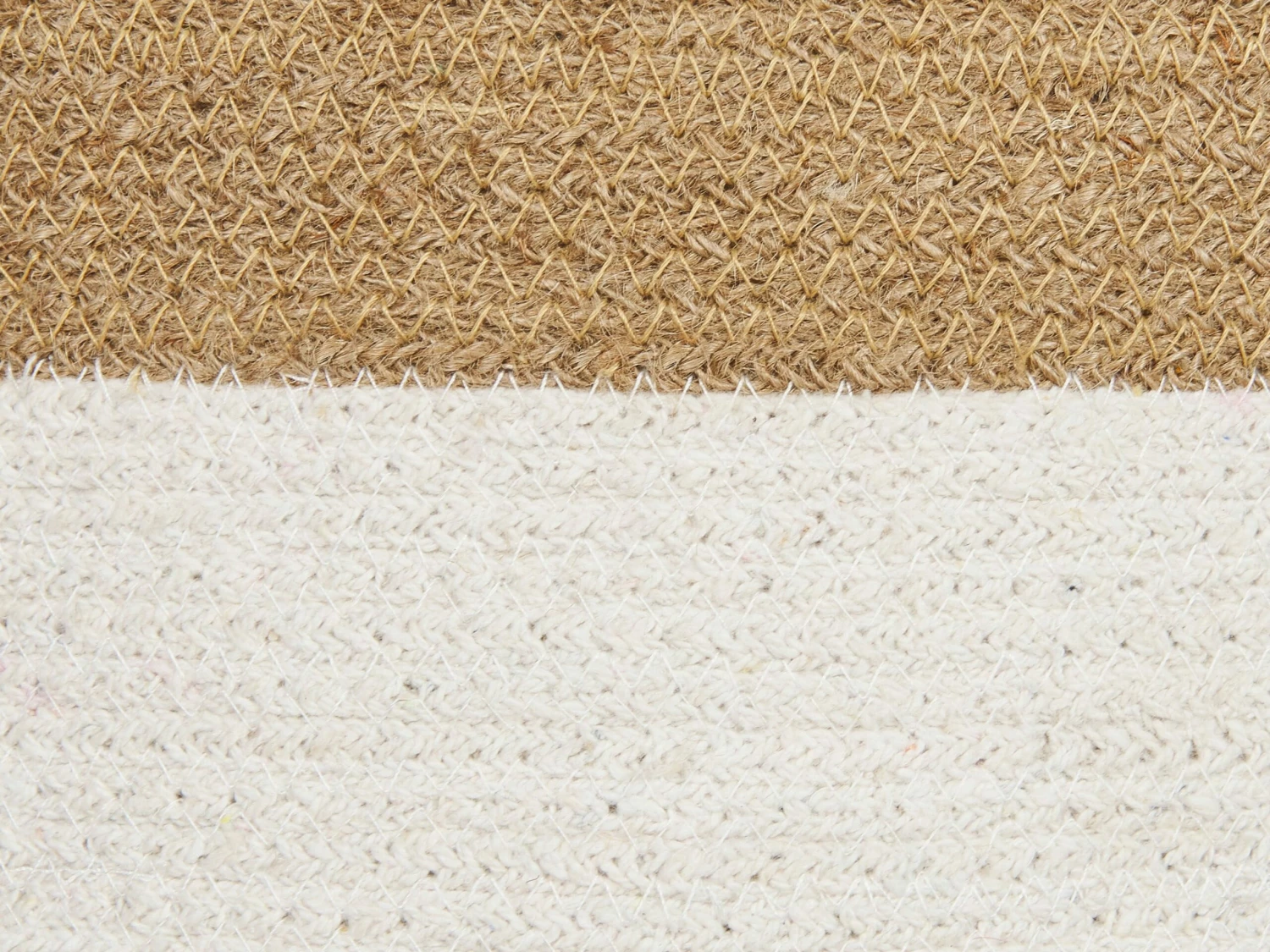 Textilkorb Baumwolle Weiß / Beige 2er Set KARDH – Bild 7