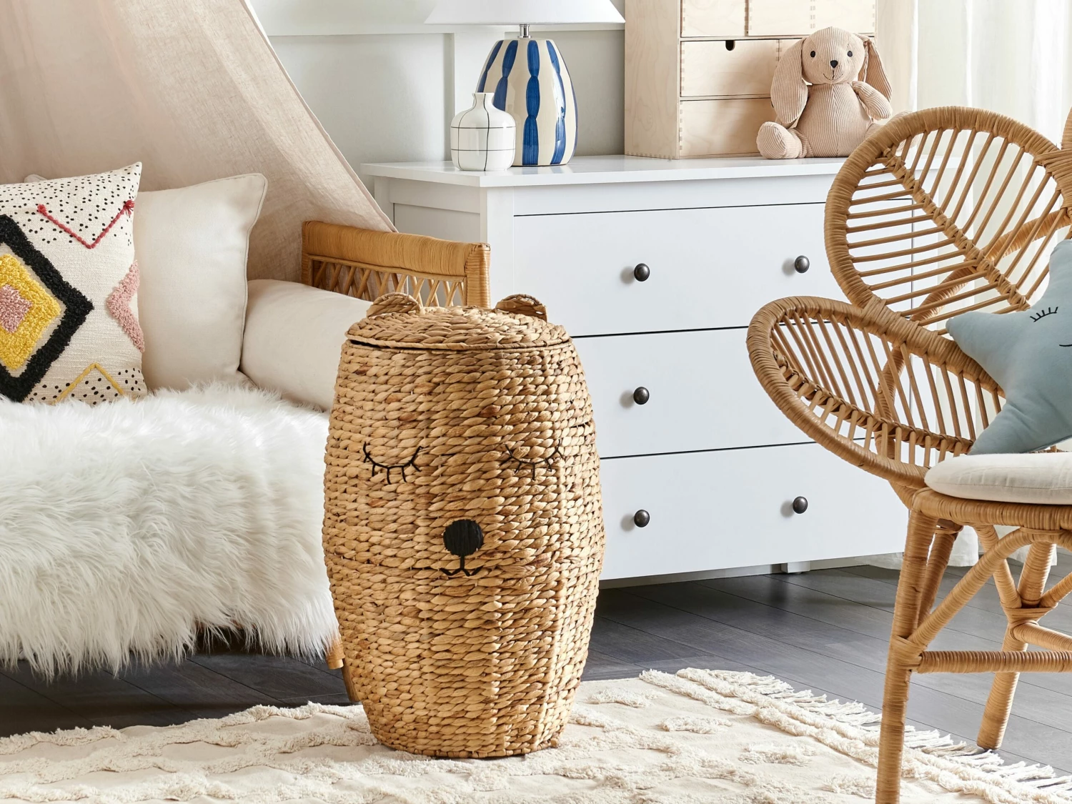 Aufbewahrungskorb Natur Bärenform 69 Cm SAMBUR – Bild 2