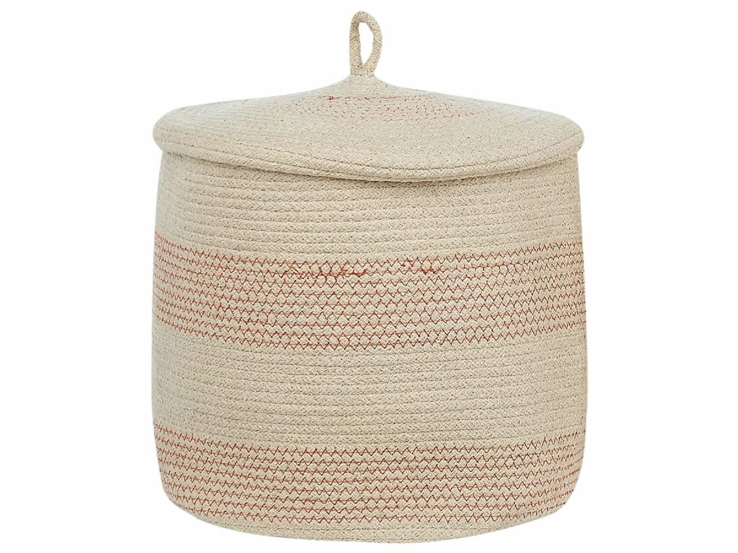 Set Aus 2 Baumwollkörbe Mit Deckeln Hellbeige SILOPI – Bild 3