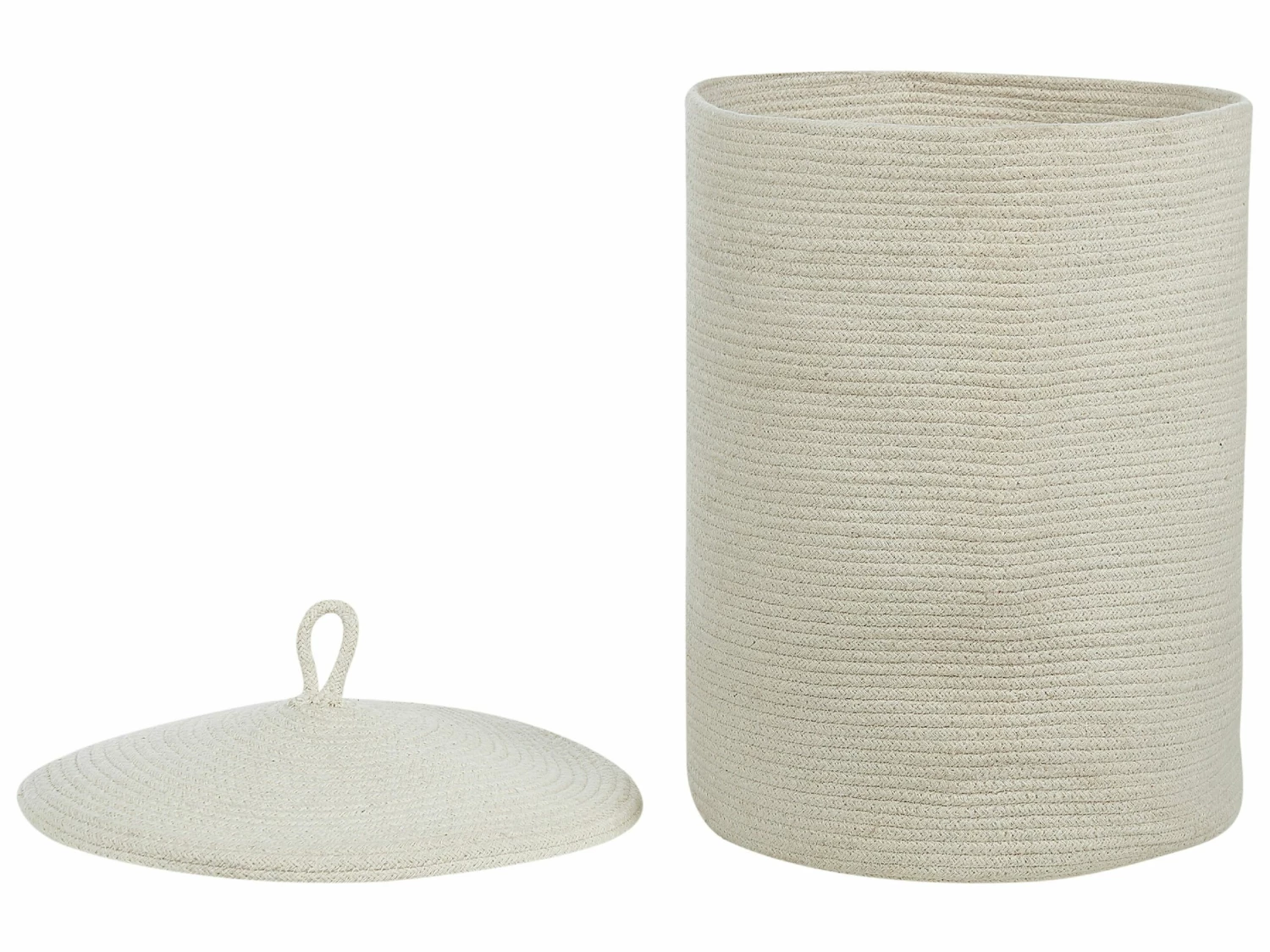 Baumwollkorb Mit Deckel Wollweiss SILOPI – Bild 3