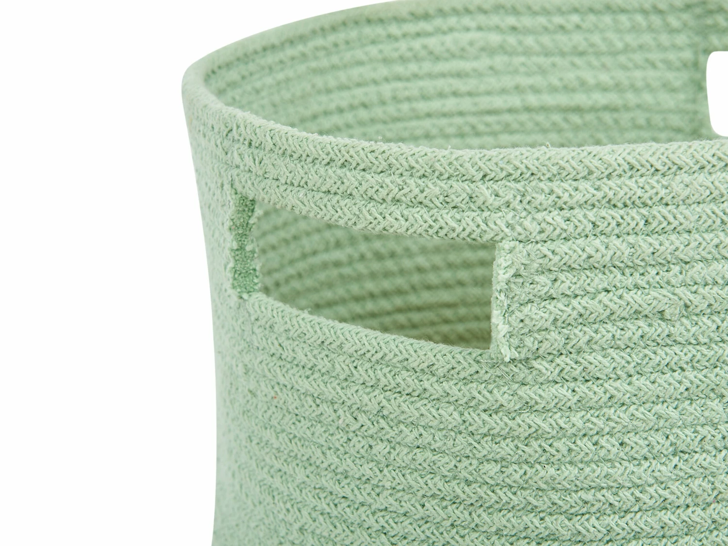 Textilkorb Baumwolle Hellgrün ⌀ 30 Cm 2er Set CHINIOT – Bild 5