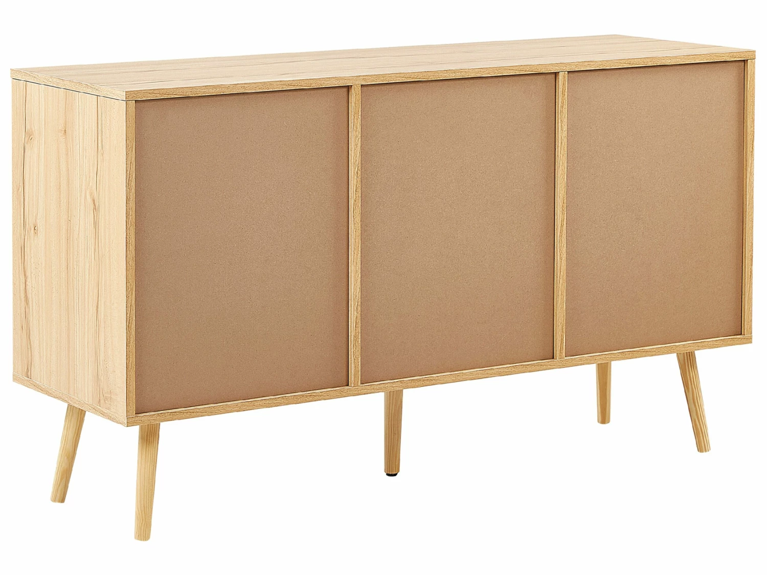 Rattan 3 Türen Sideboard Helles Holz PEROTE – Bild 9