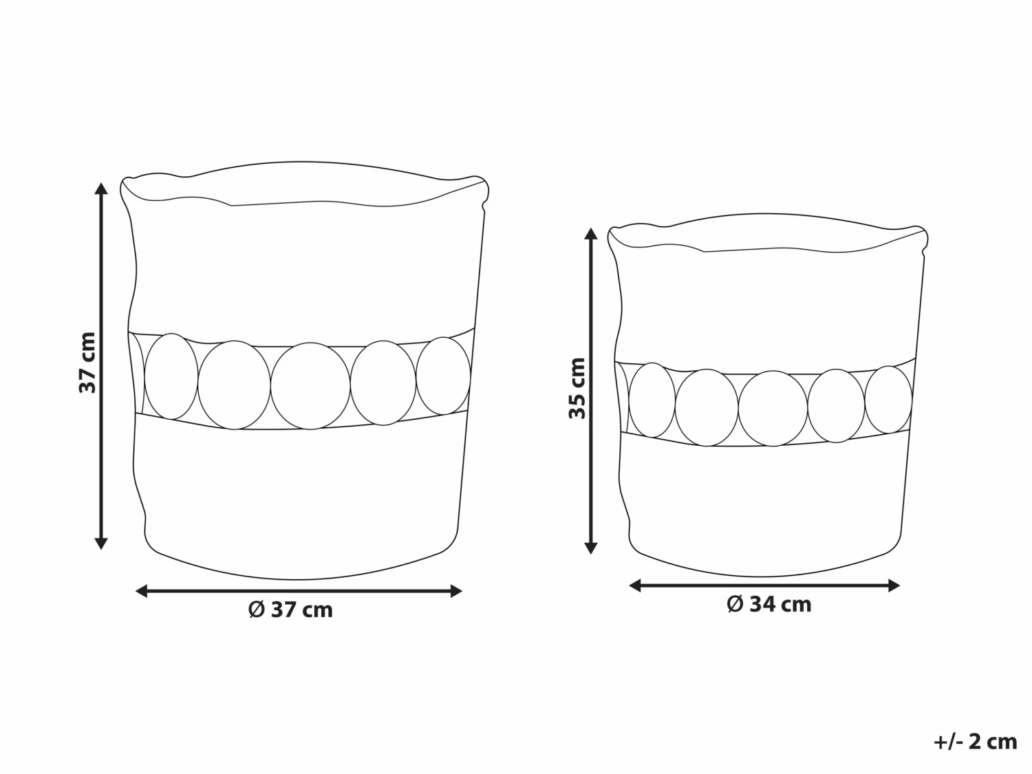 2er Set Körbe Aus Jute Natur ALANG – Bild 6