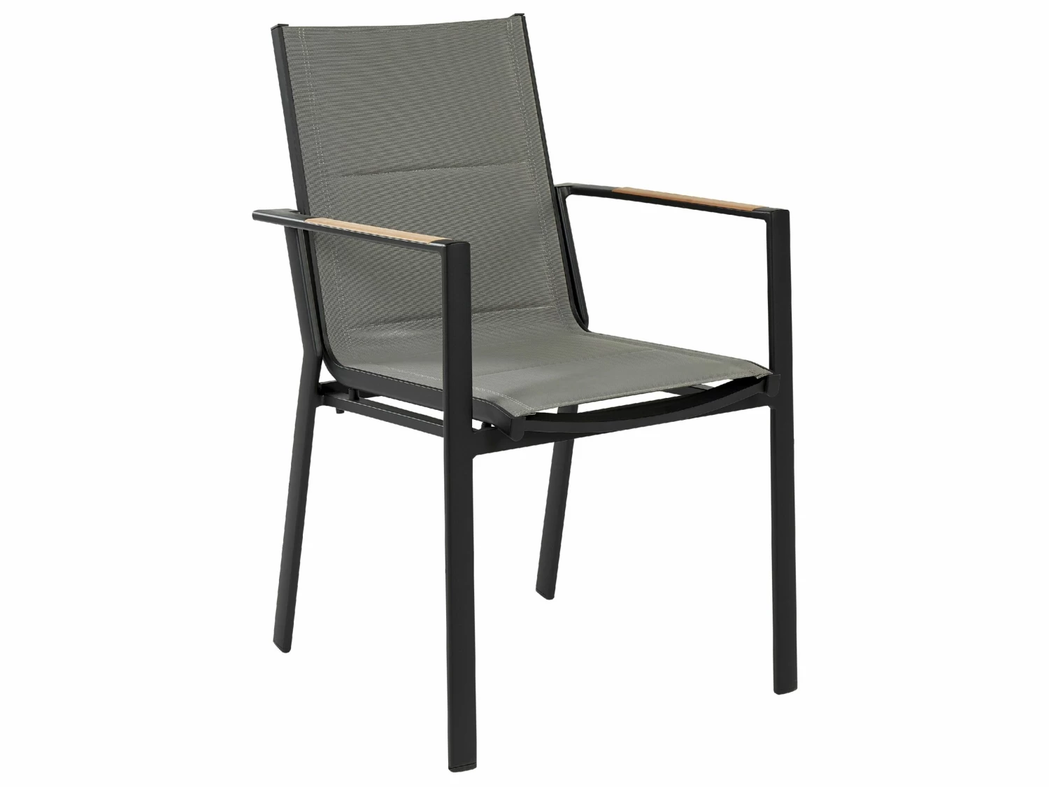 Gartenstuhl Aluminium Schwarz 6er Set BUSSETO – Bild 4