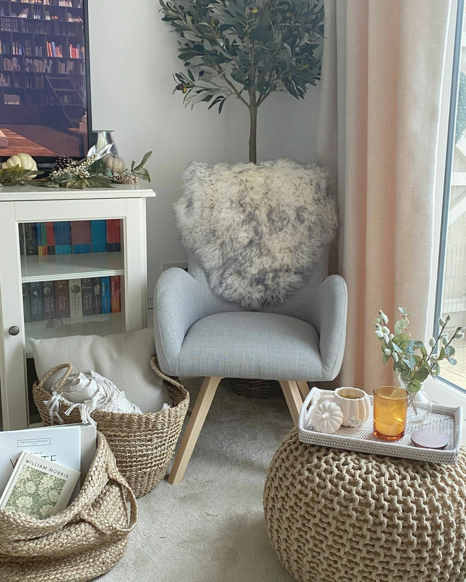 Sessel Polsterbezug Hellgrau BJARN – Bild 3