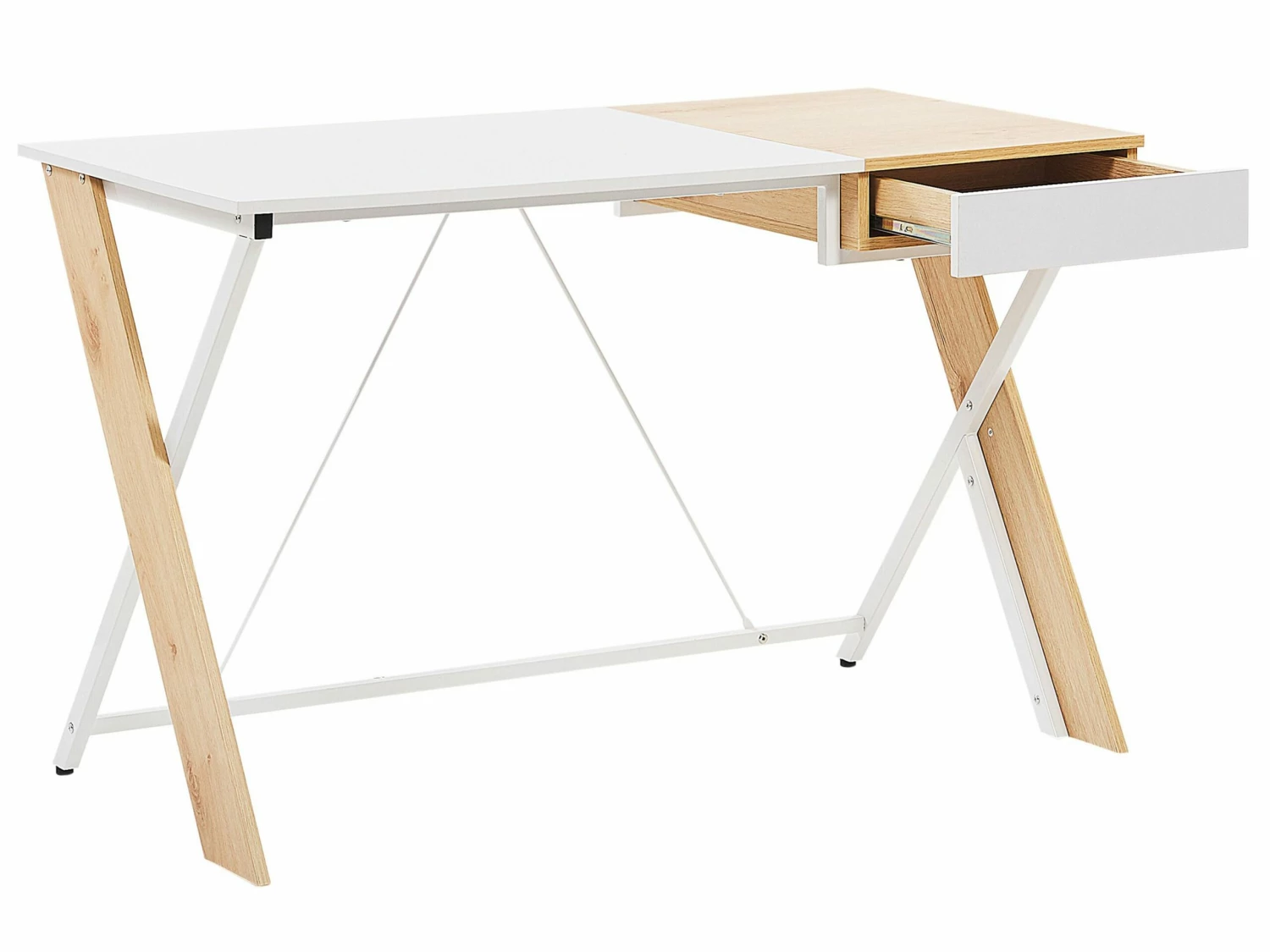 Büromöbel-Set Weiß / Heller Holzfabton FOSTER/HAMDEN – Bild 10