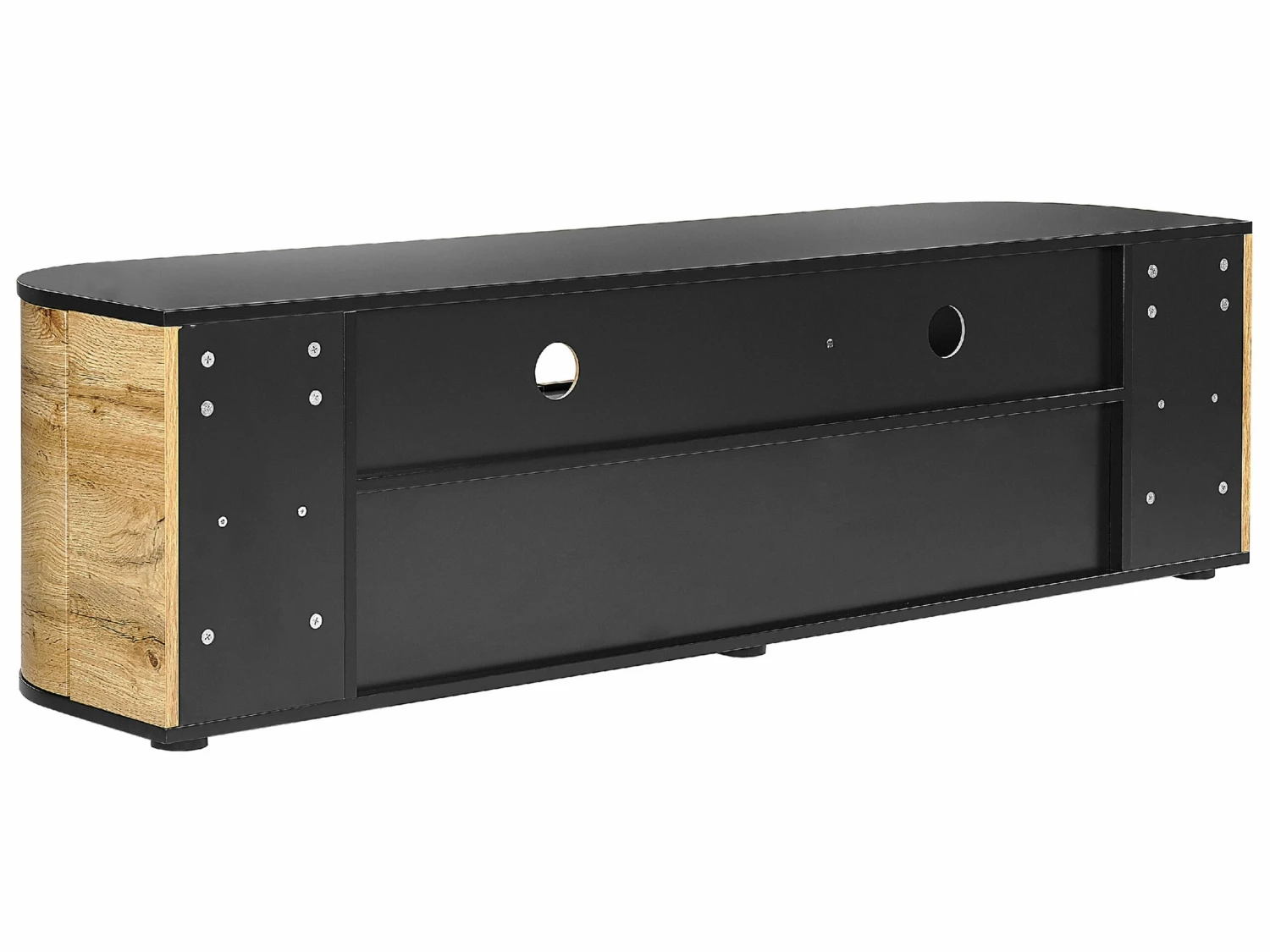 TV-Möbel Heller Holzfarbton / Schwarz 160 X 40 X 44 Cm JEROME – Bild 7