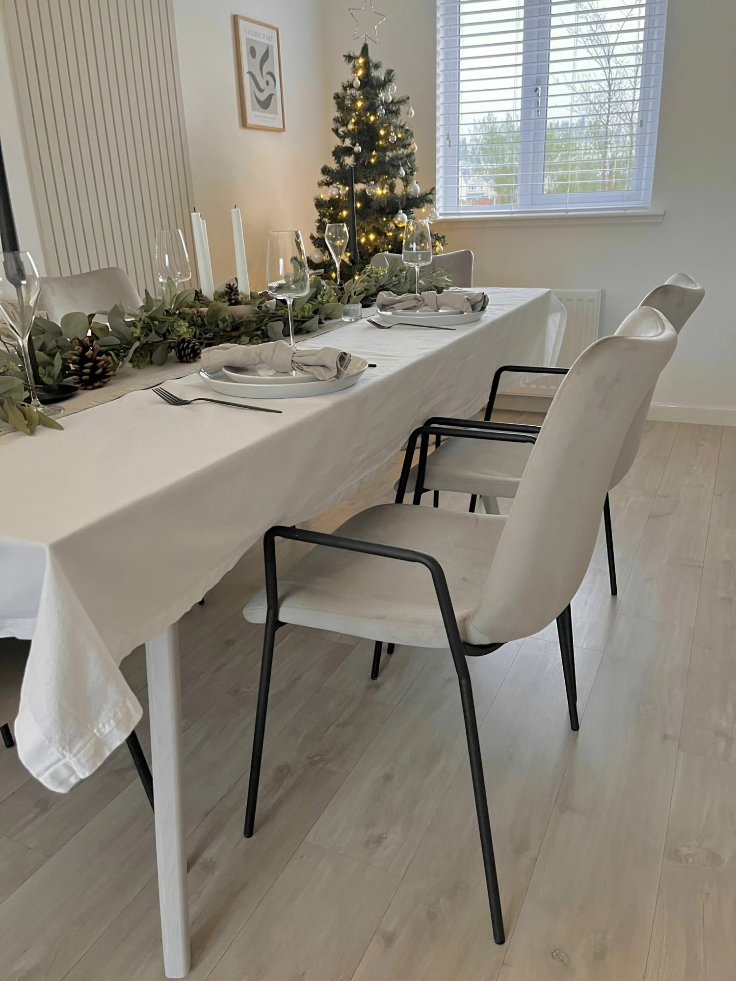 Esszimmerstuhl Samtstoff Taupe 2er Set JEFFERSON – Bild 10