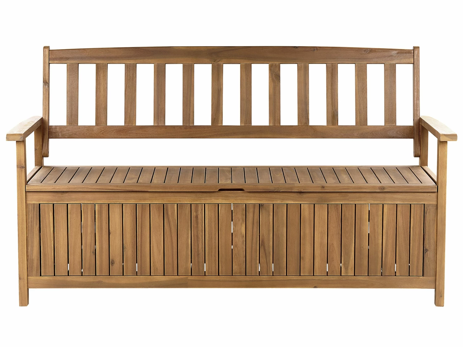 Gartenbank Akazienholz Hellbraun 160 Cm Mit Stauraum SOVANA