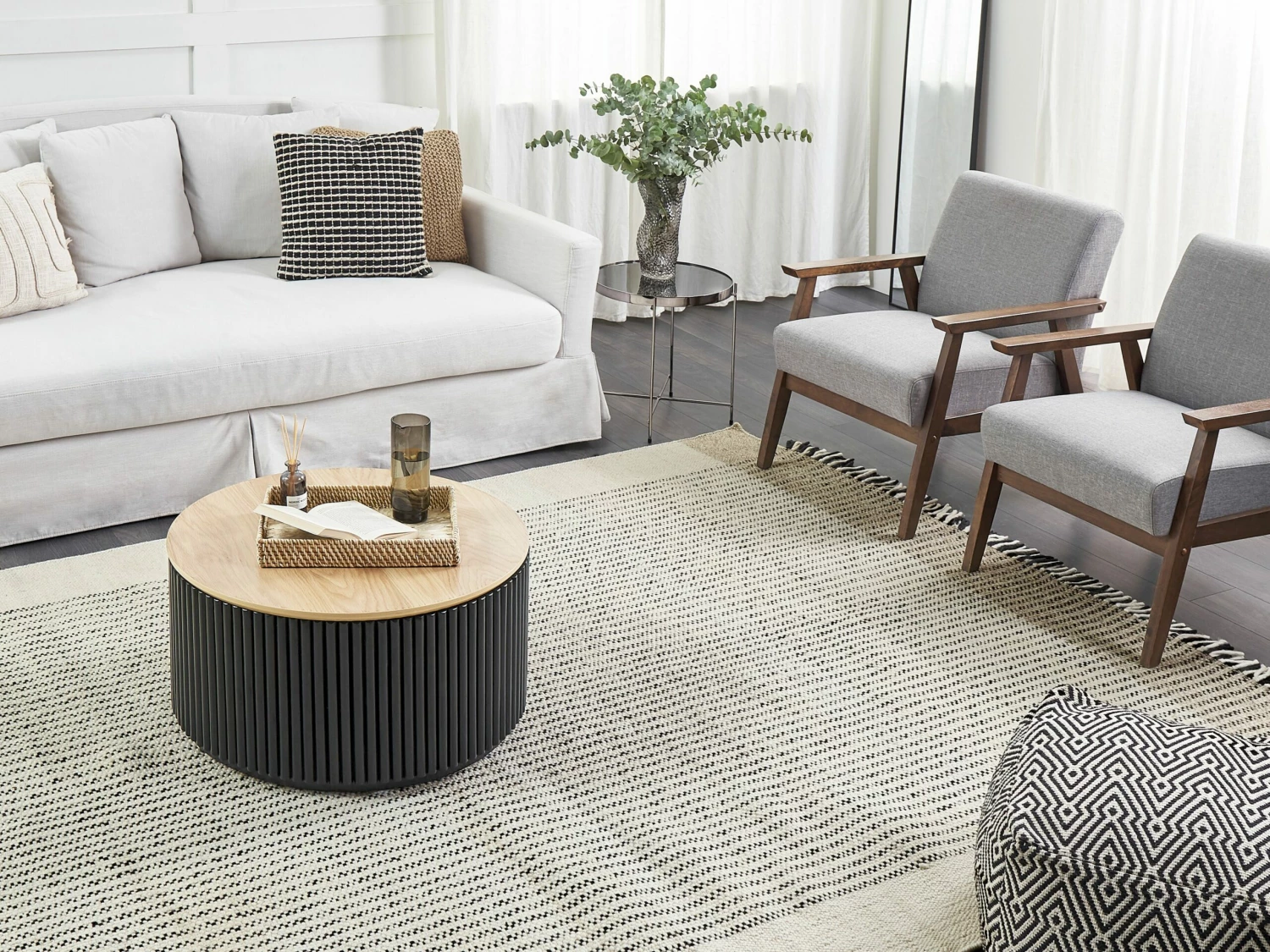 Sessel Polsterbezug Grau ASNES – Bild 7