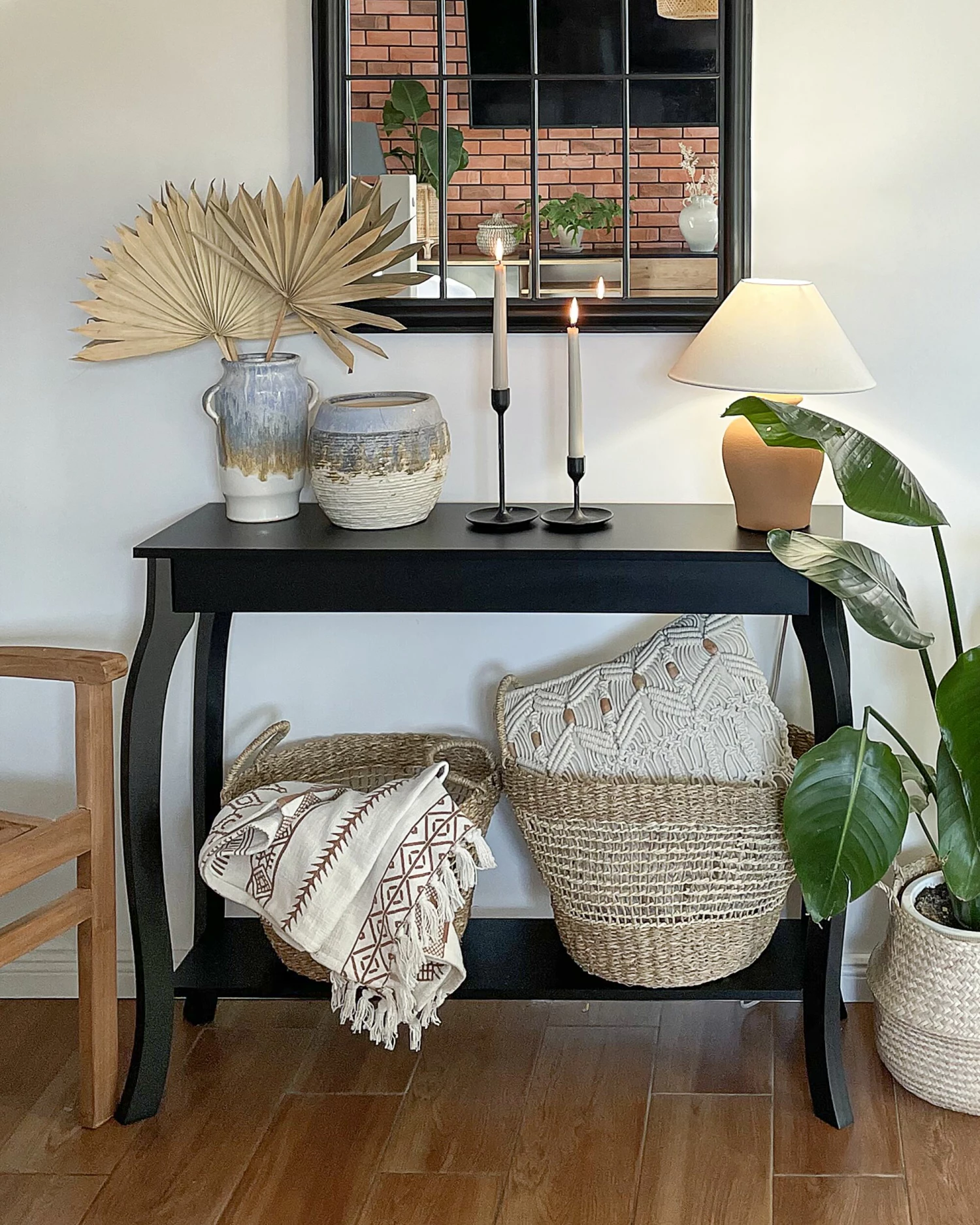 Konsolentisch Schwarz Rechteckig 30 X 100 Cm HARTFORD – Bild 4