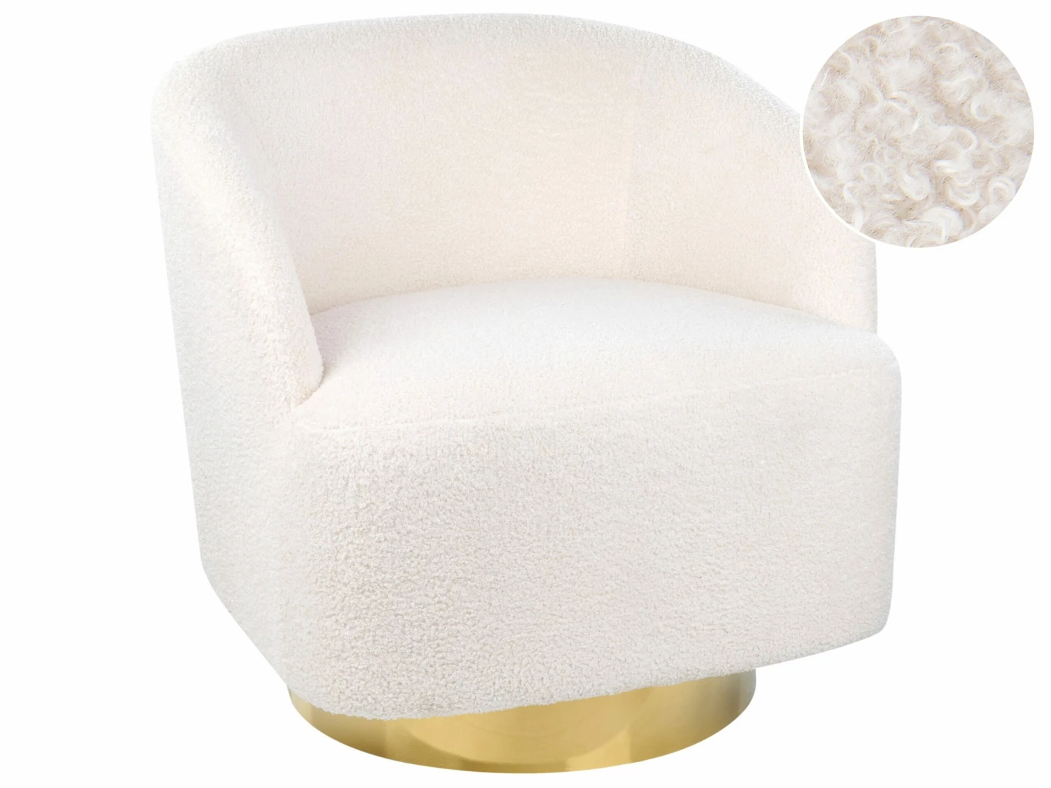 Sessel Bouclé Weiß LAVIK