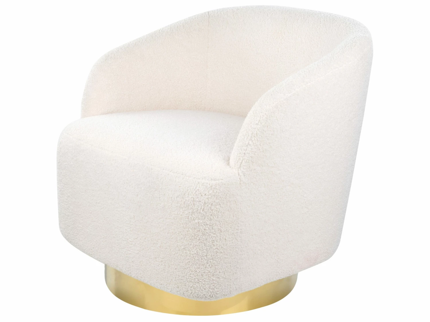 Sessel Bouclé Weiß LAVIK – Bild 4