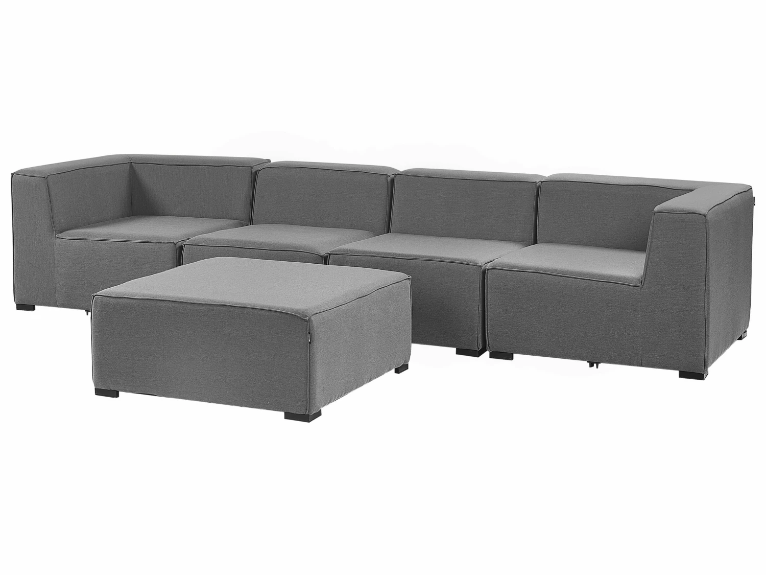 Lounge Set Polsterbezug Grau 4-Sitzer AREZZO – Bild 4