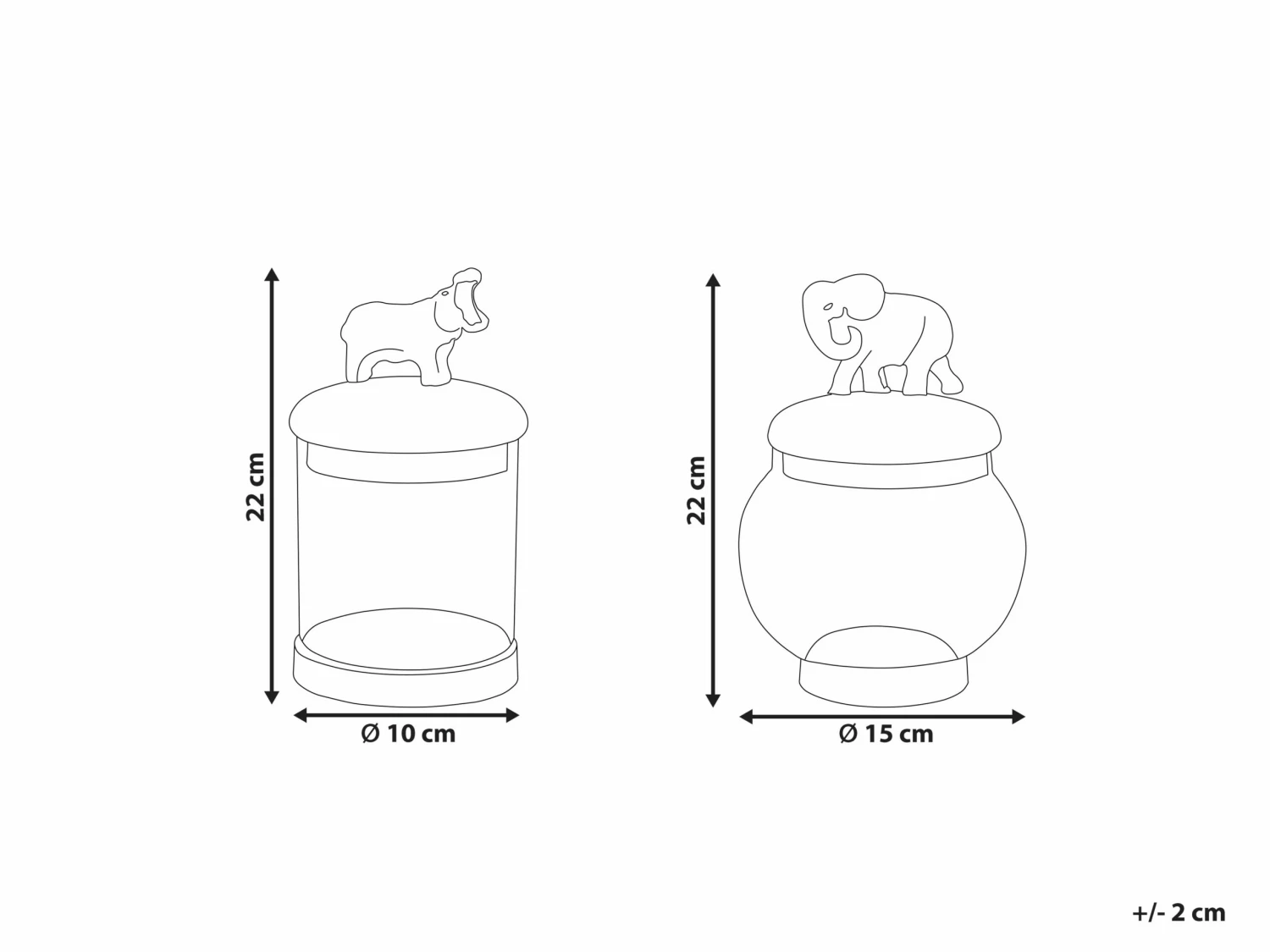 Aufbewahrungsbehälter Glas Gold / Silber 2er Set LAKI – Bild 9