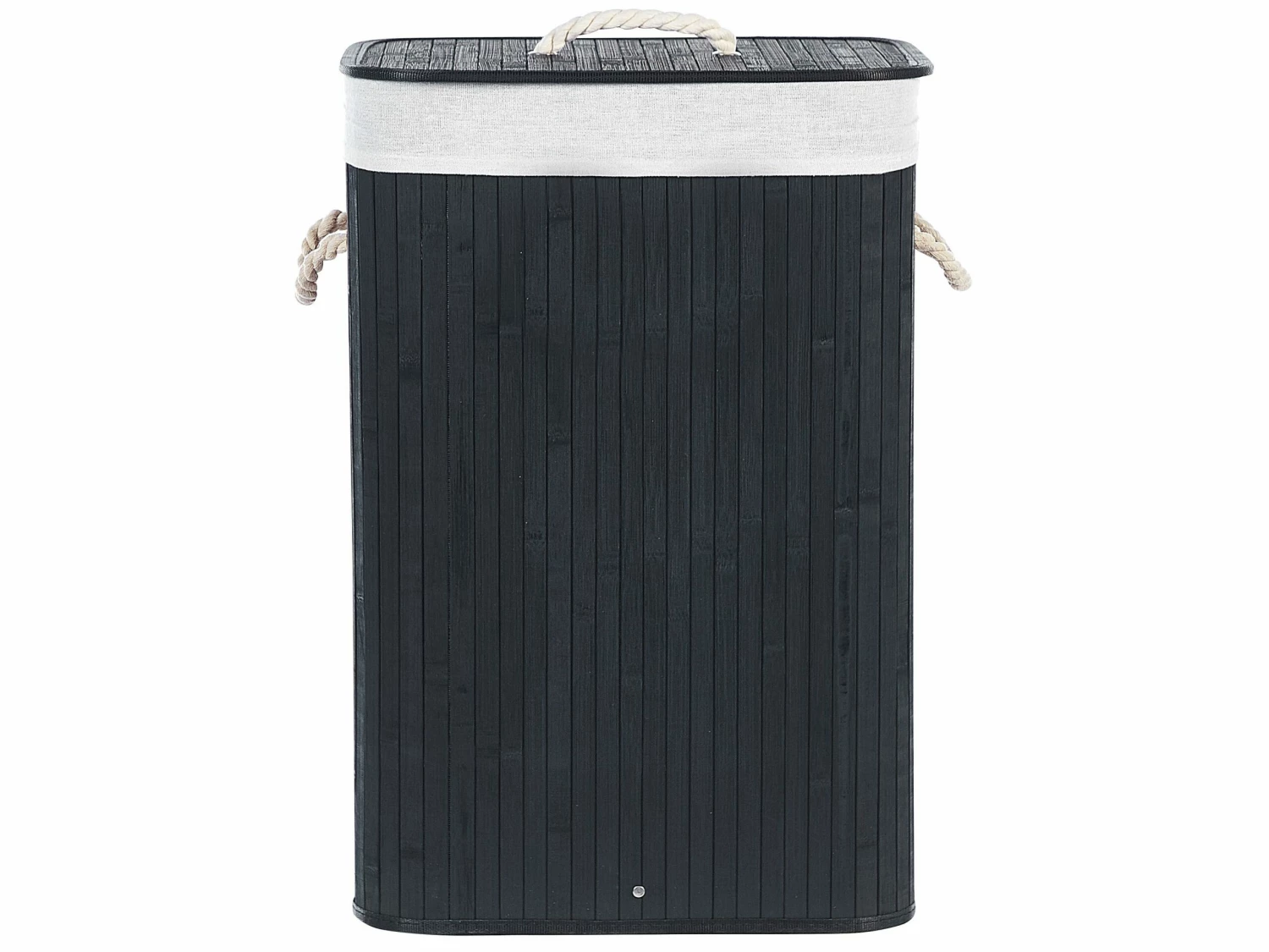 Korb Mit Deckel Bambusholz Schwarz Rechteckig KOMARI – Bild 3