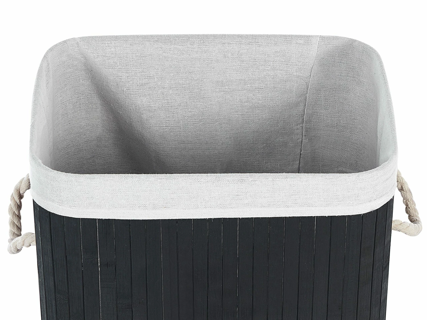 Korb Mit Deckel Bambusholz Schwarz Rechteckig KOMARI – Bild 5