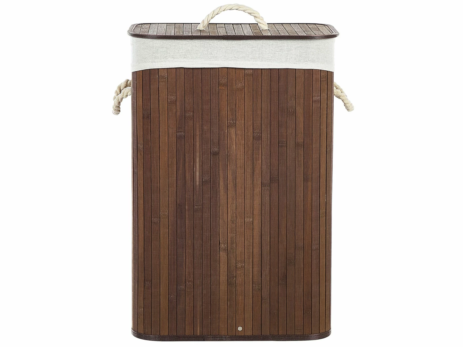 Korb Mit Deckel Bambusholz Dunkelbraun Rechteckig KOMARI – Bild 3