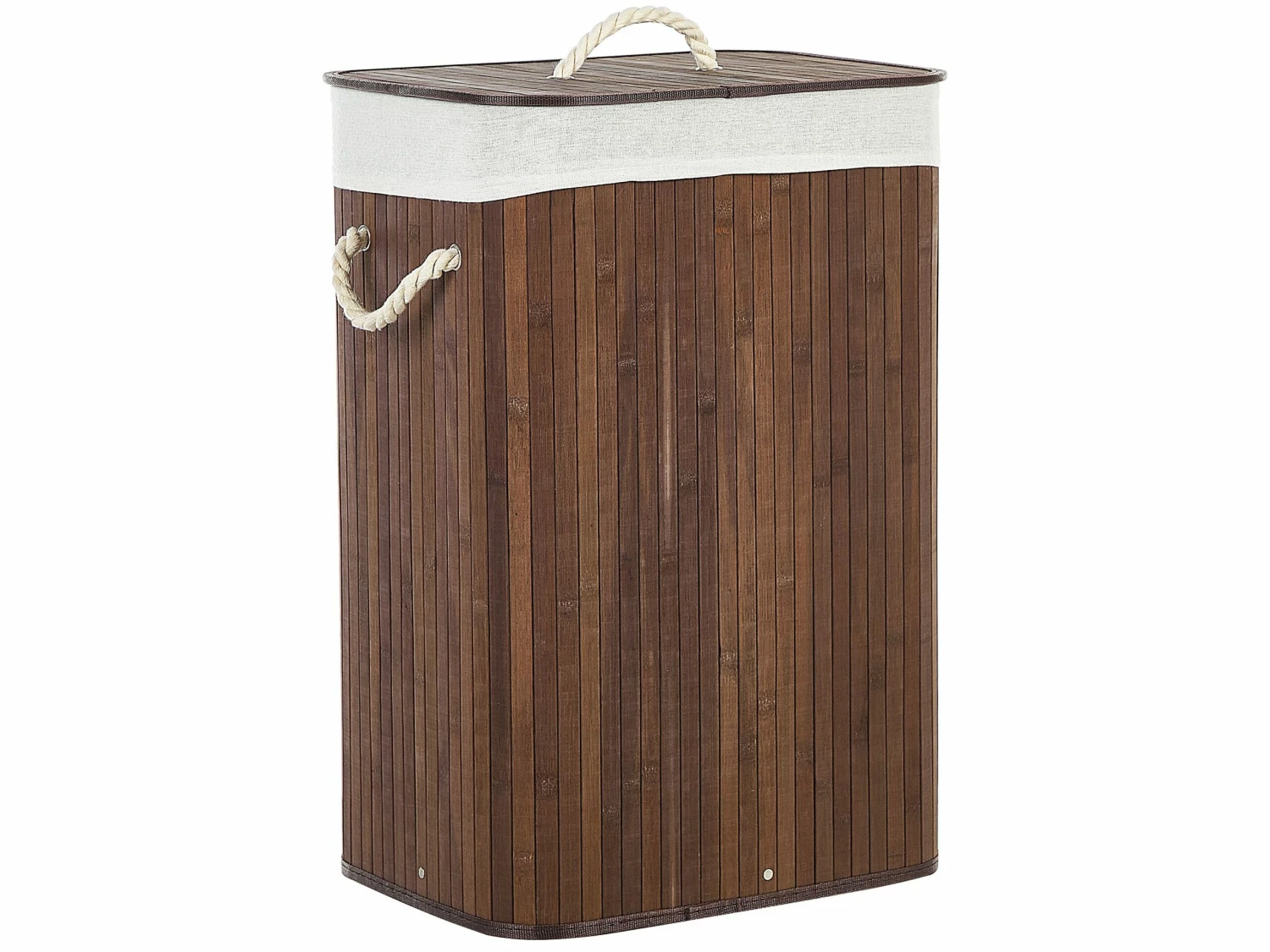 Korb Mit Deckel Bambusholz Dunkelbraun Rechteckig KOMARI