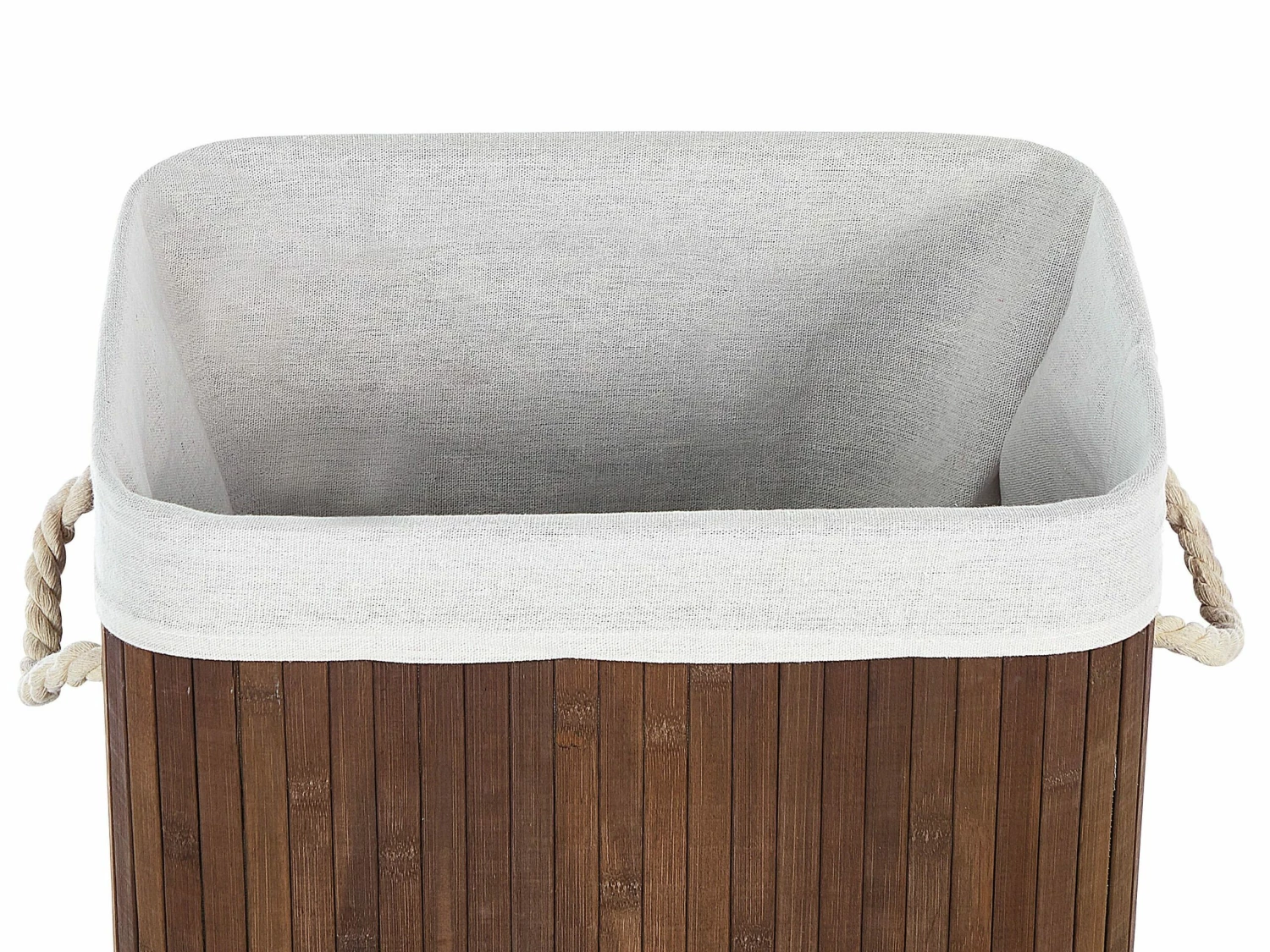 Korb Mit Deckel Bambusholz Dunkelbraun Rechteckig KOMARI – Bild 5