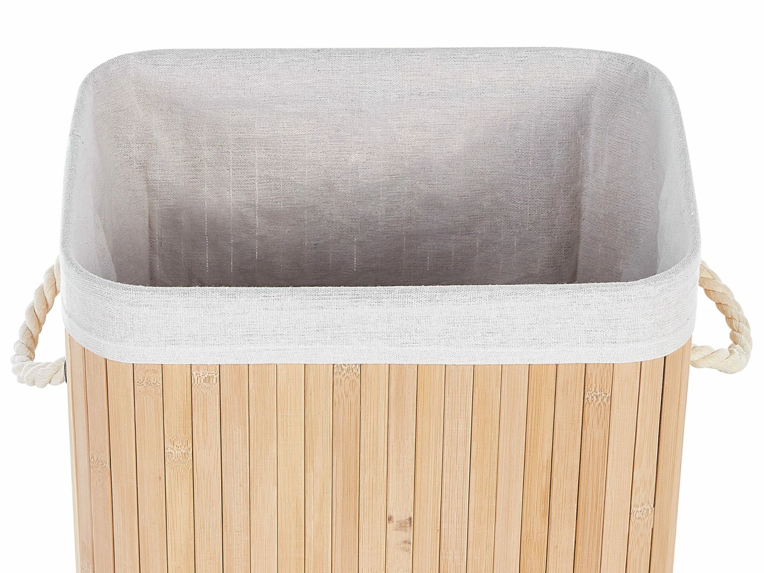 Korb Mit Deckel Bambusholz Hellbraun Rechteckig KOMARI – Bild 5