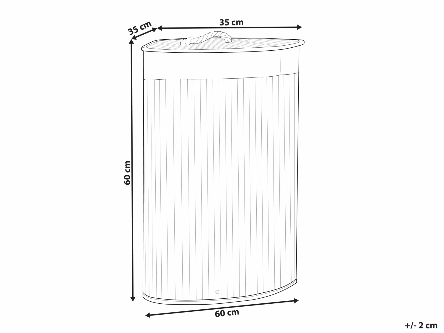 Korb Mit Deckel Bambusholz Dunkelbraun Eckig MATARA – Bild 8