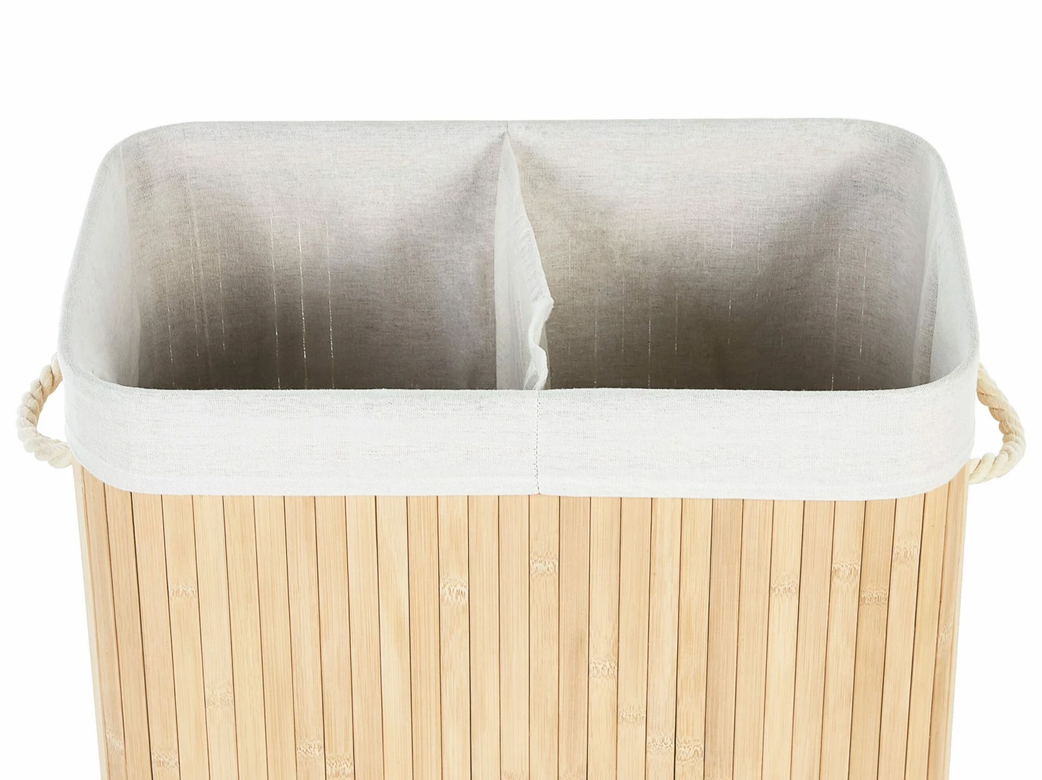 Korb Mit Deckel Bambusholz Hellbraun Rechteckig KANDY – Bild 5