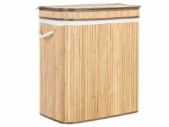 Korb Mit Deckel Bambusholz Hellbraun Rechteckig KALTHOTA