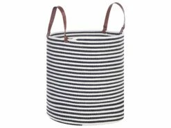 Textilkorb Baumwolle Weiß / Schwarz ICHKA