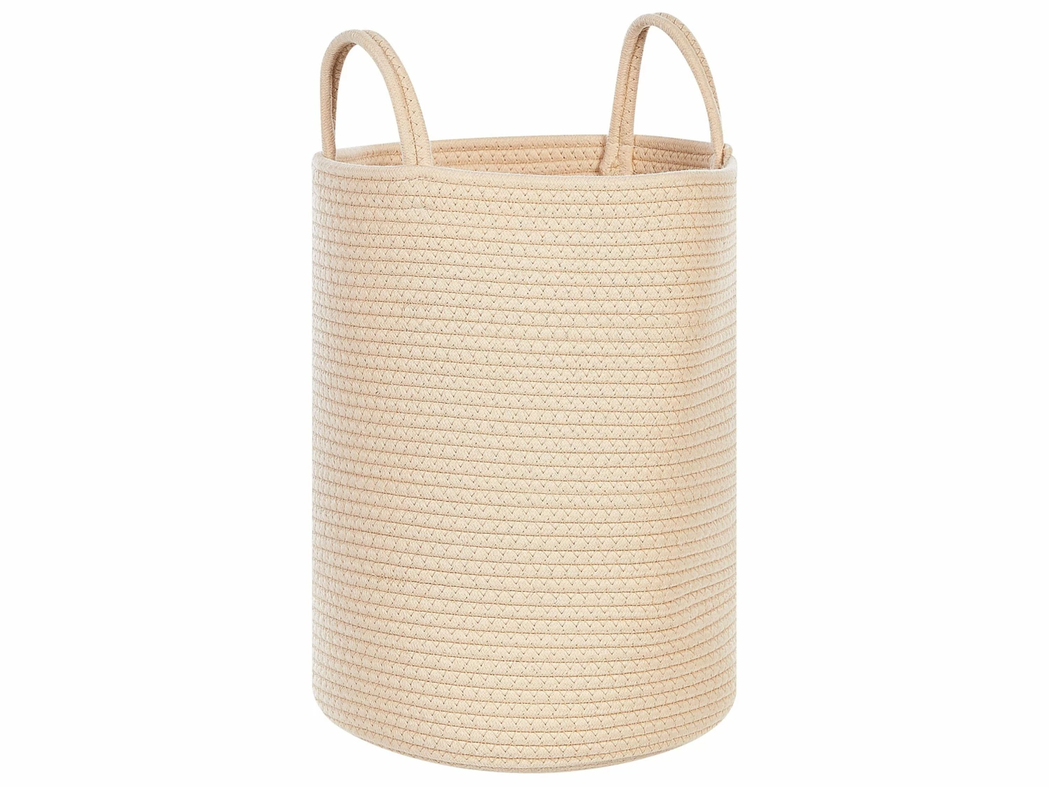 Textilkorb Baumwolle Hellbeige ⌀ 34 Cm 2er Set SARYK – Bild 3