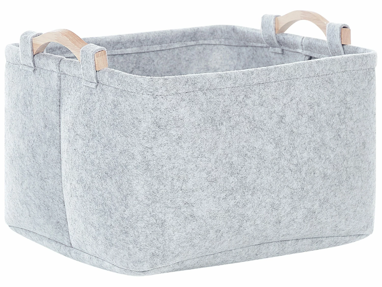 Aufbewahrungskorb Filz Hellgrau 3er Set BAYSAI – Bild 3
