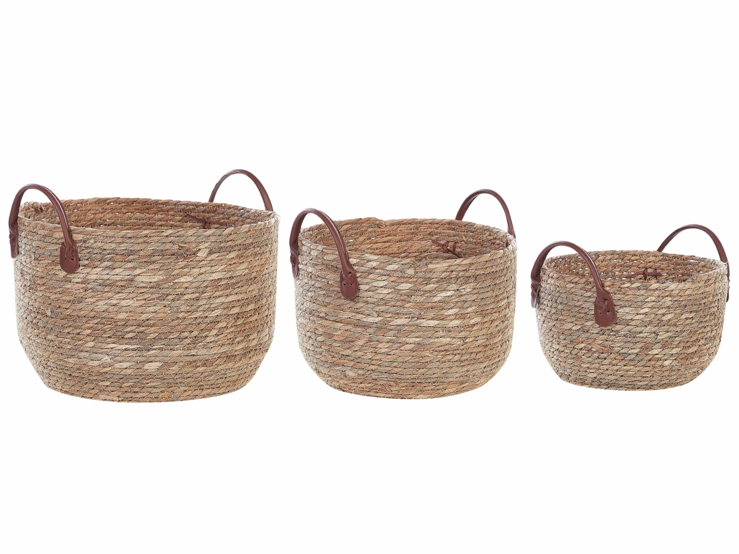Aufbewahrungskorb Seegras Natürlich 3er Set SAYJAR