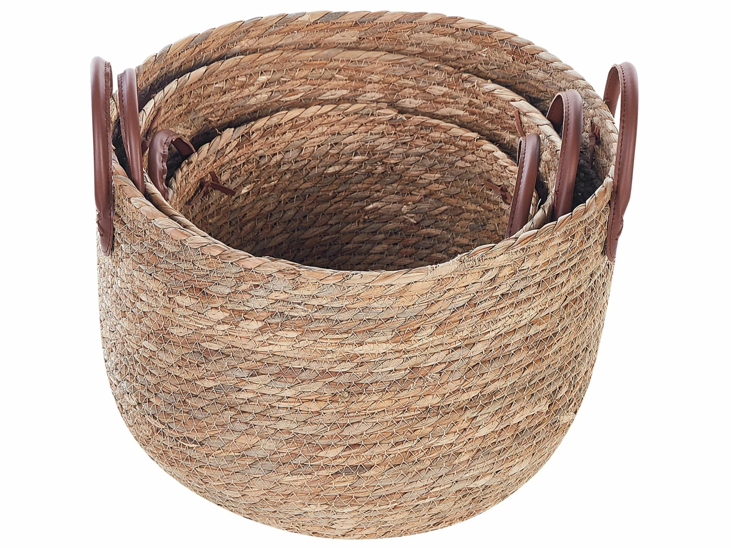 Aufbewahrungskorb Seegras Natürlich 3er Set SAYJAR – Bild 5