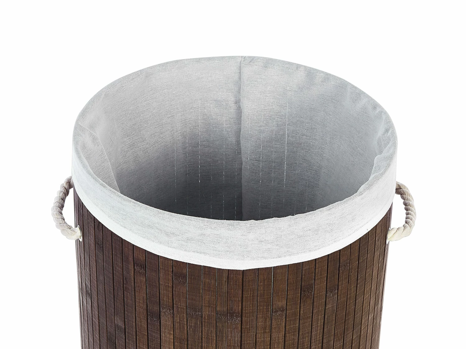 Korb Mit Deckel Bambusholz Dunkelbraun Rund SANNAR – Bild 4