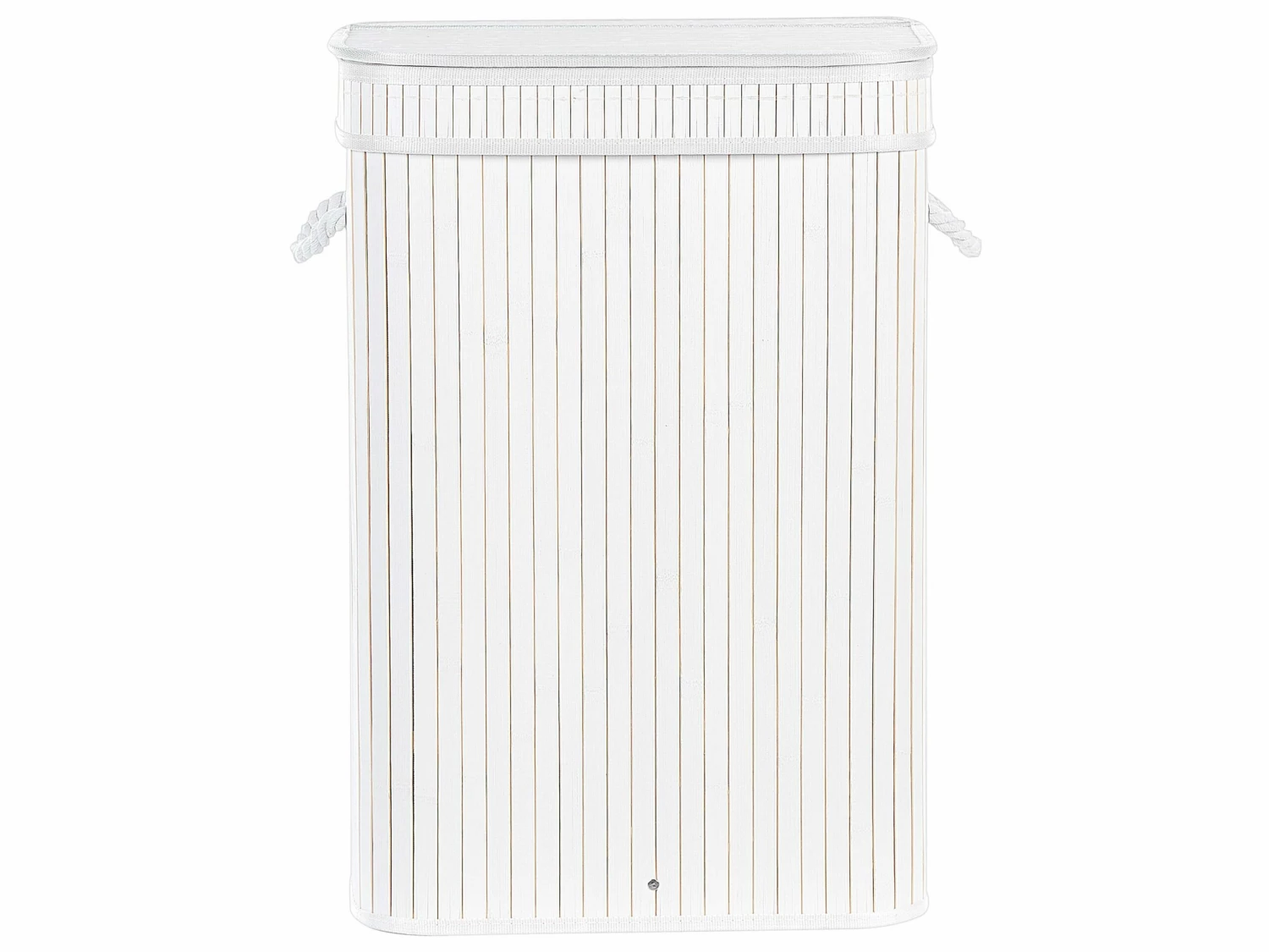 Korb Mit Deckel Bambusholz Weiß Rechteckig KALUTARA