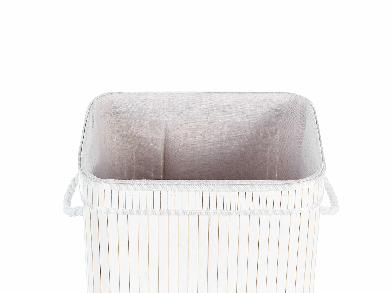 Korb Mit Deckel Bambusholz Weiß Rechteckig KALUTARA – Bild 6