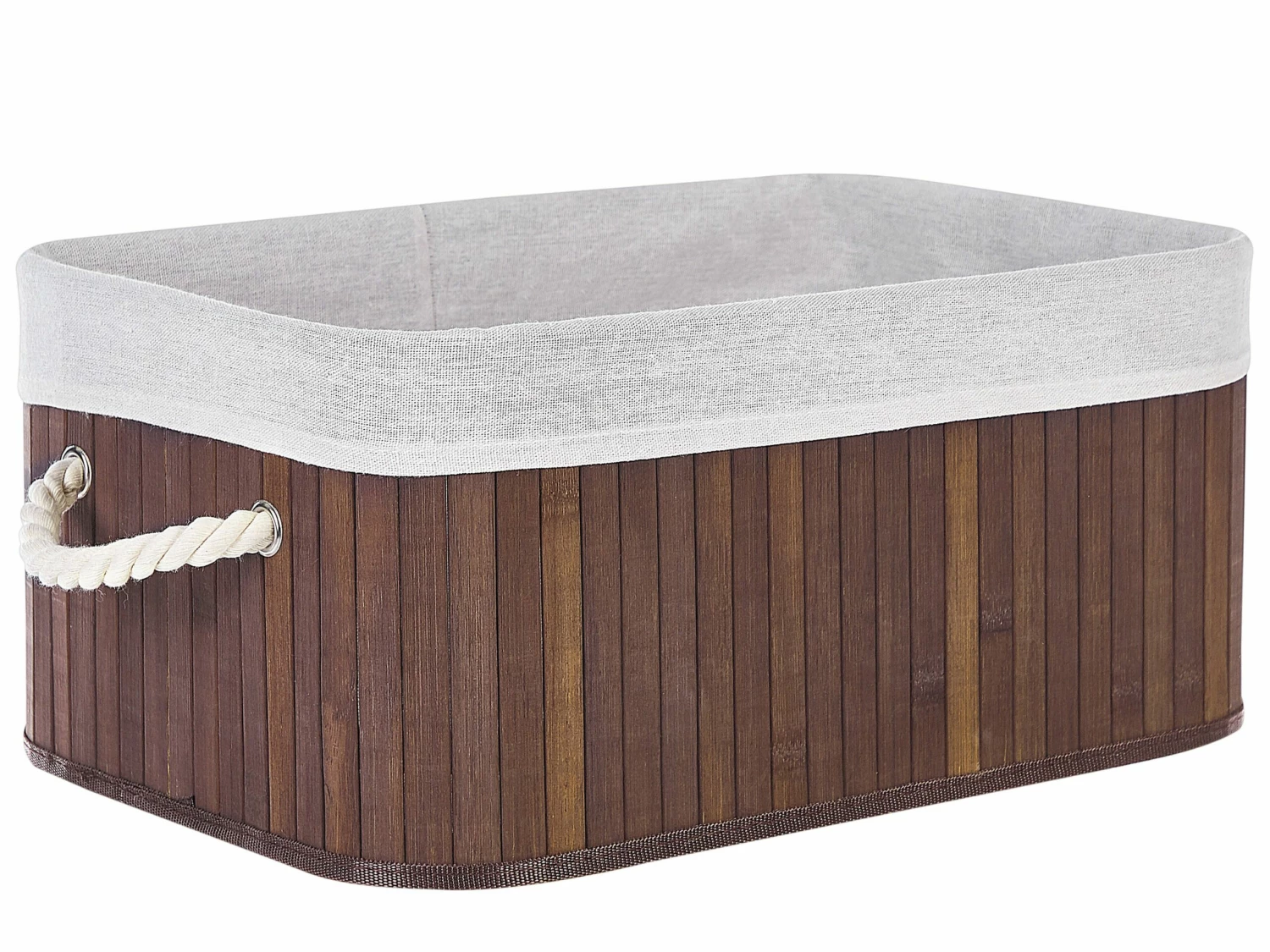 Aufbewahrungskorb Bambusholz Dunkelbraun 5er Set TALPE – Bild 4