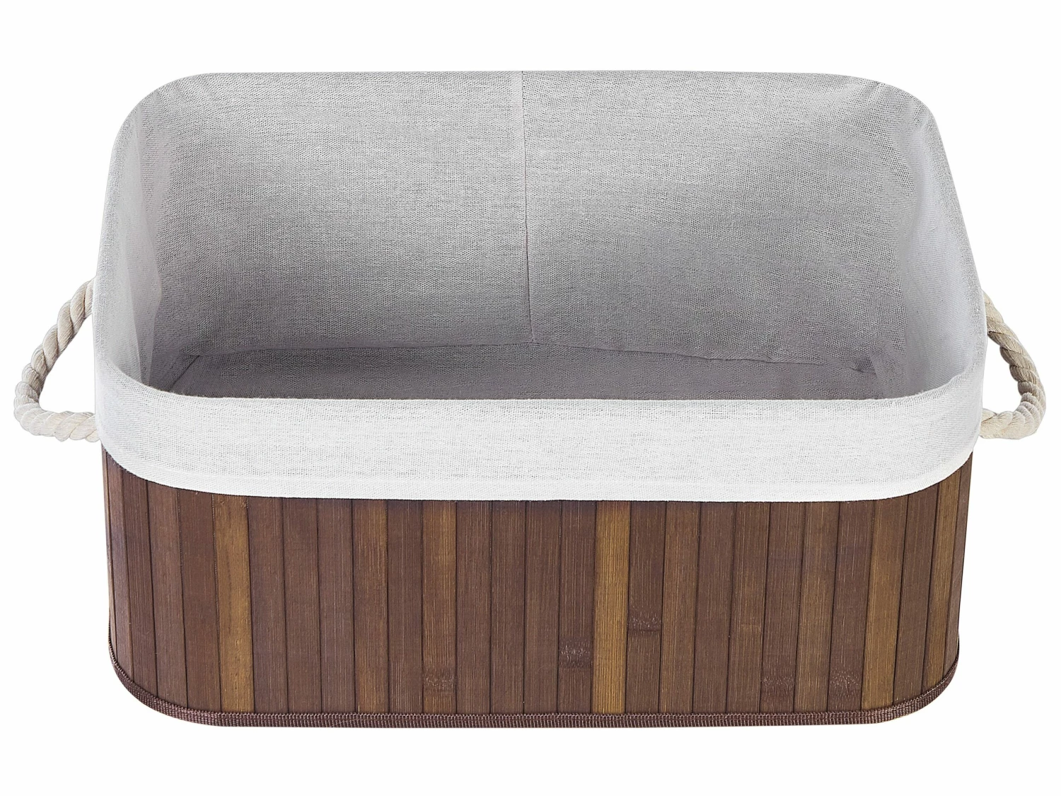 Aufbewahrungskorb Bambusholz Dunkelbraun 5er Set TALPE – Bild 8